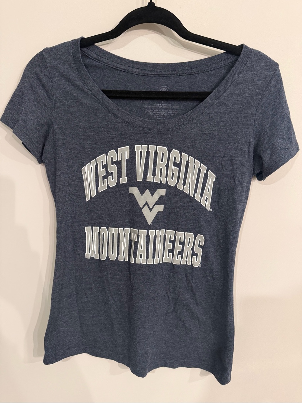 Navy Blue West Virginia Mountaineers Scoop Neck Tee